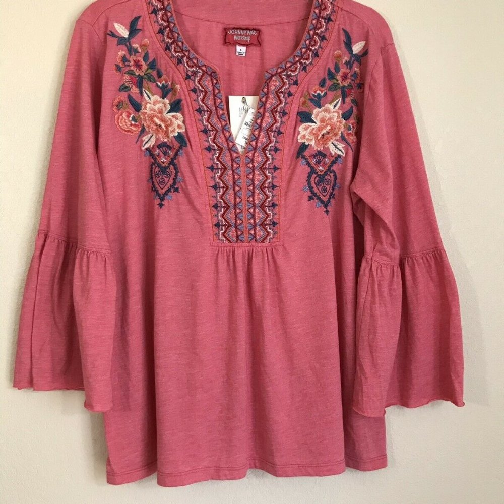 Johnny Was Marion Flare Sleeved Blouse XL